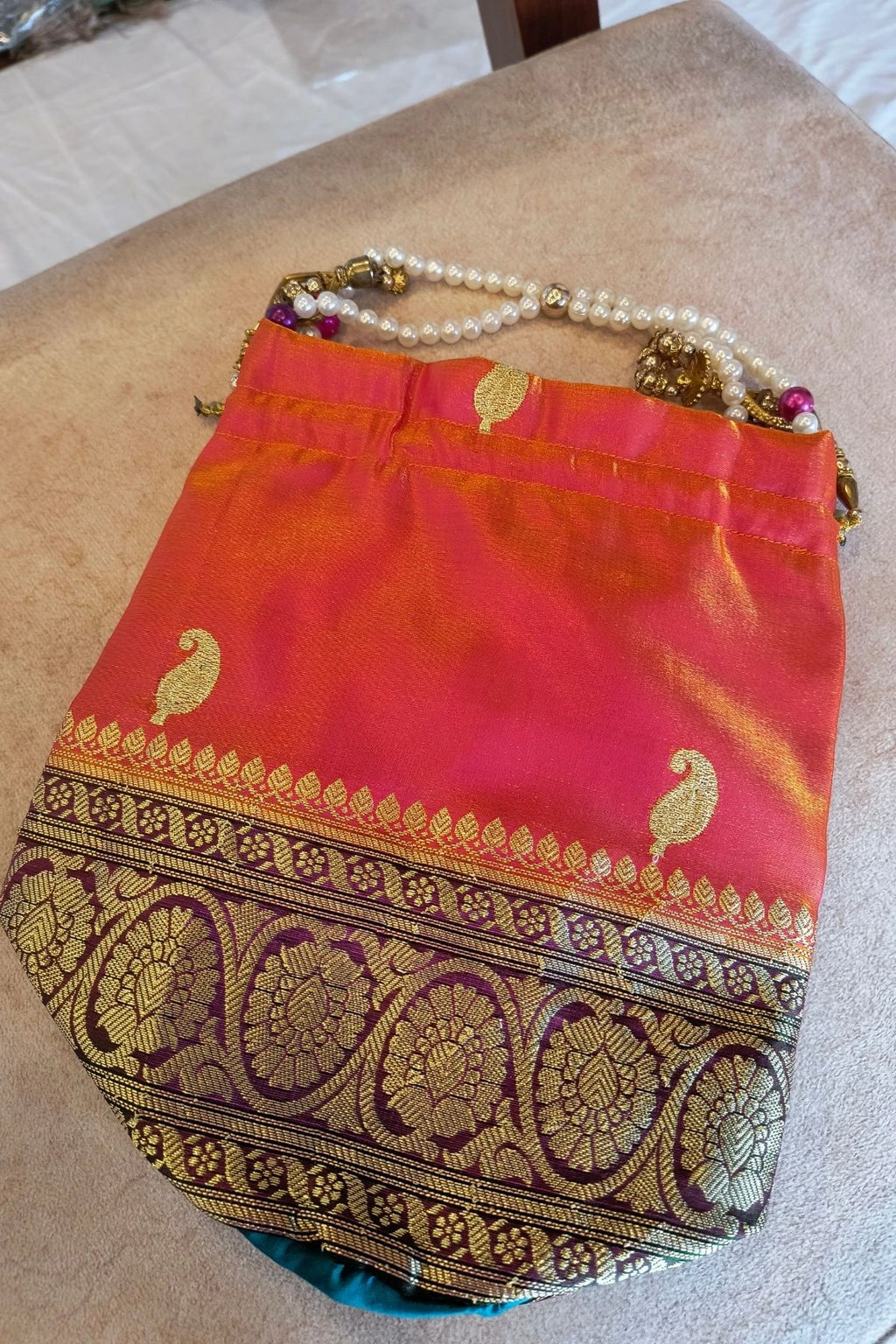 Baby Pink Kora Silk Handwoven Saree