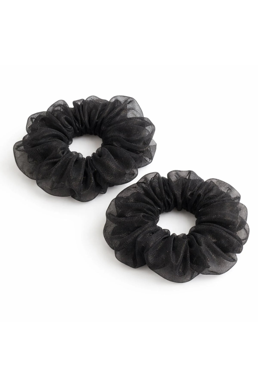 Black Soft Fabric Scrunchies Set