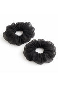 Black Soft Fabric Scrunchies Set