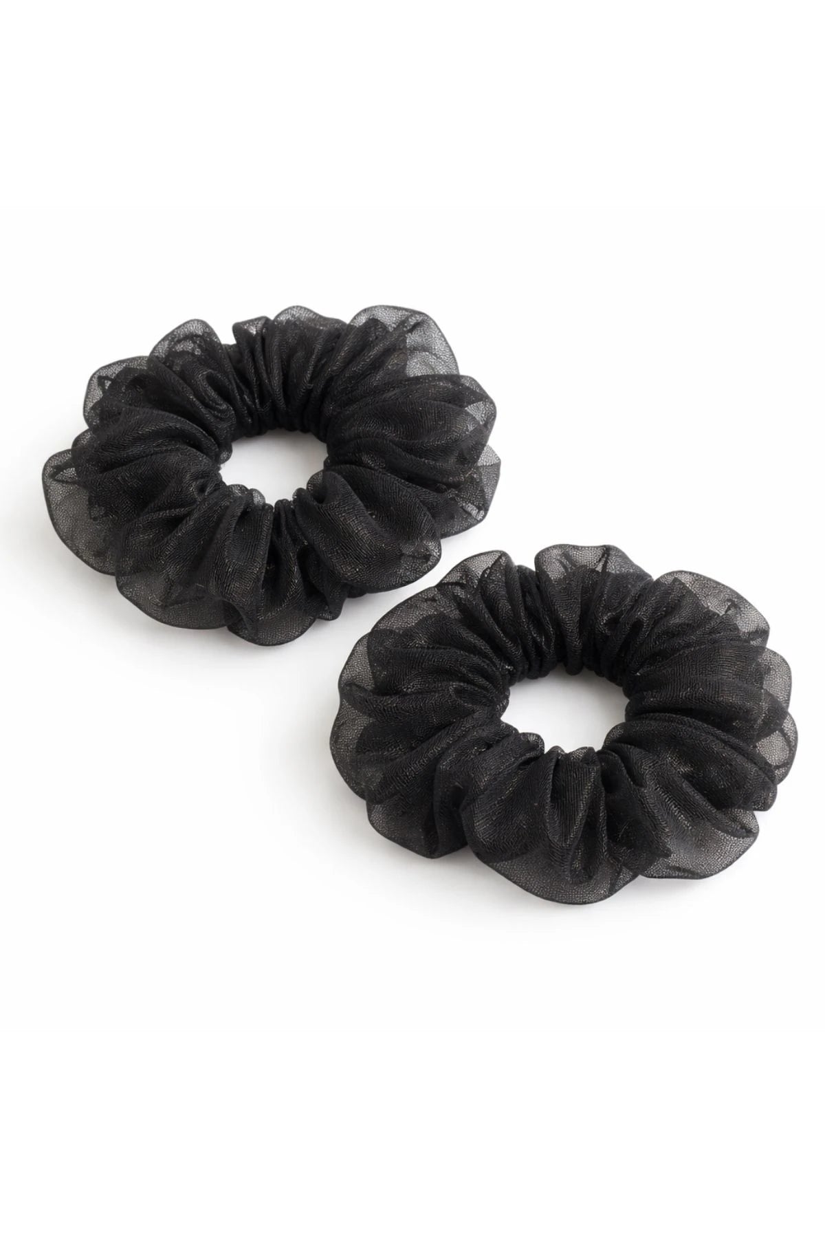 Black Soft Fabric Scrunchies Set