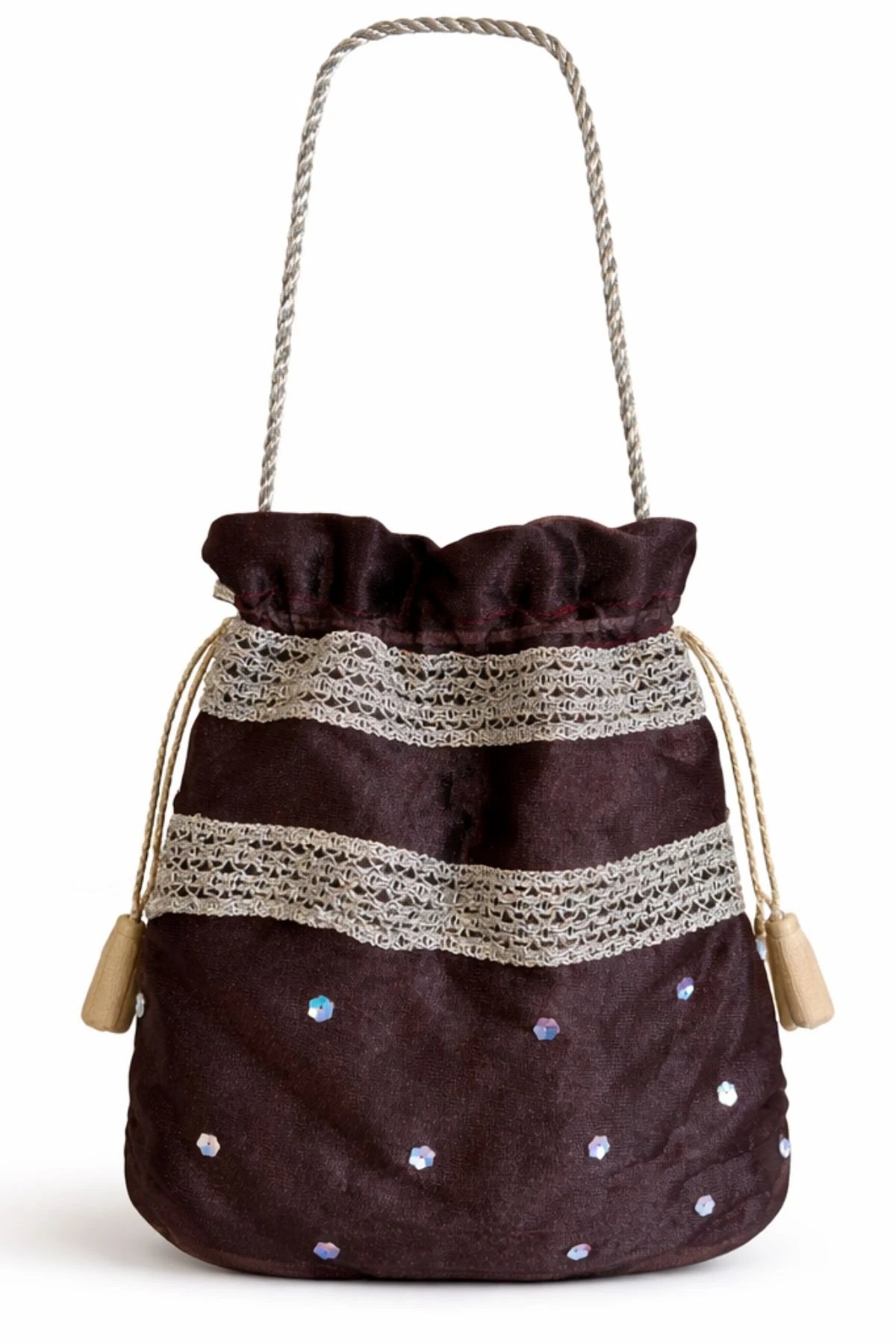 Brown Shimmer Potli Bag