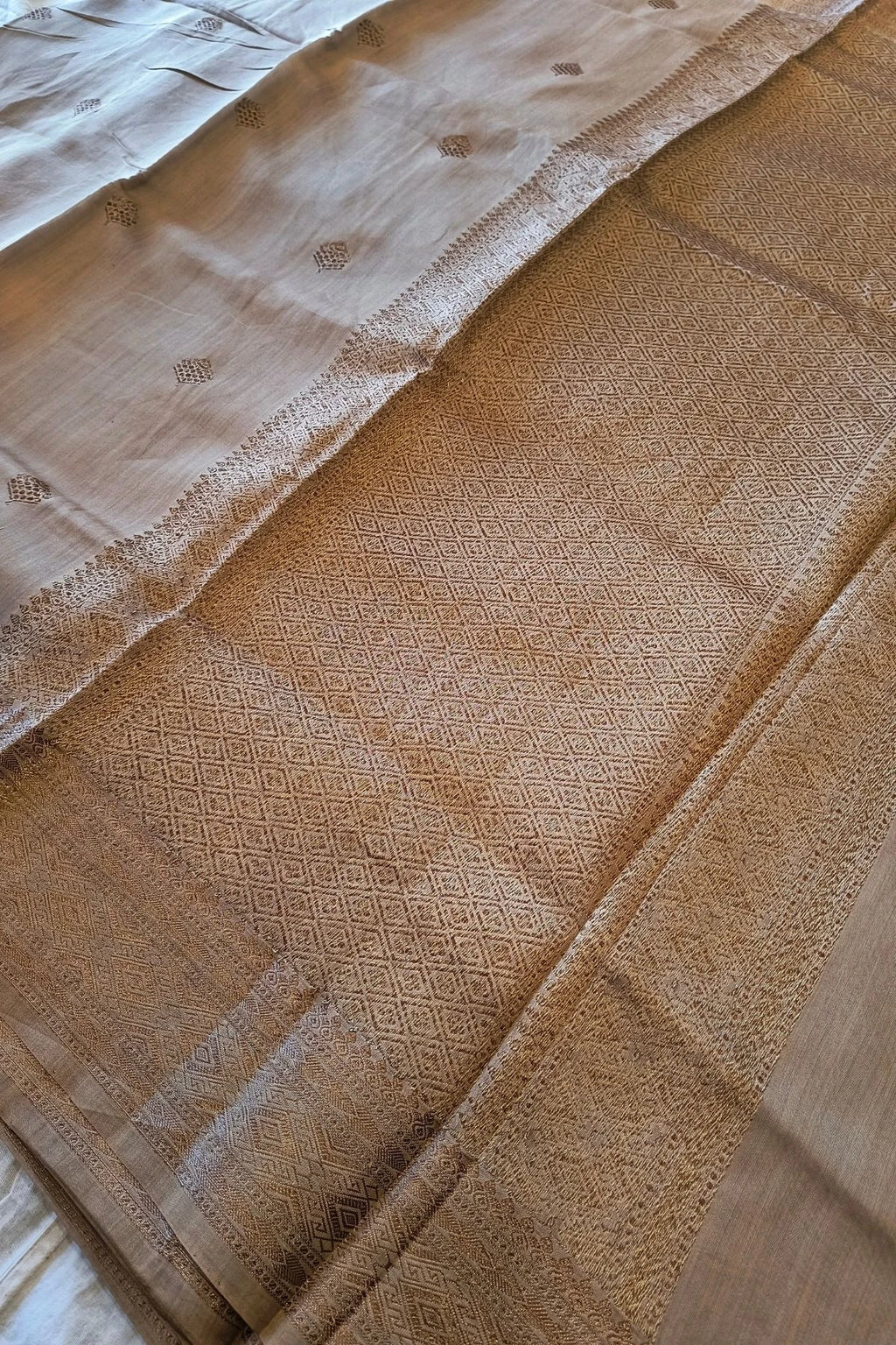 Golden Modal Silk Handwoven Saree