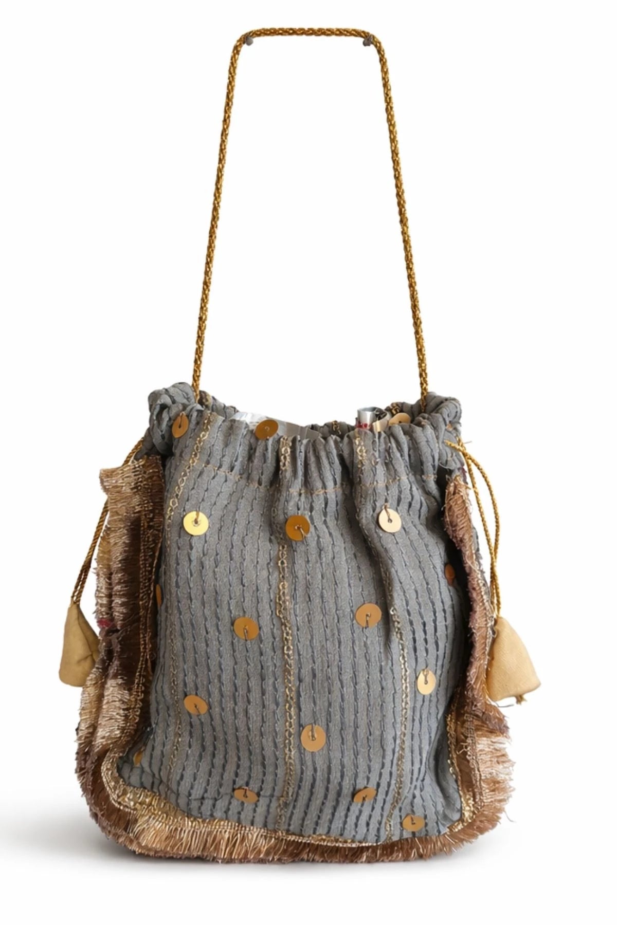 Grey Shimmer Potli Bag