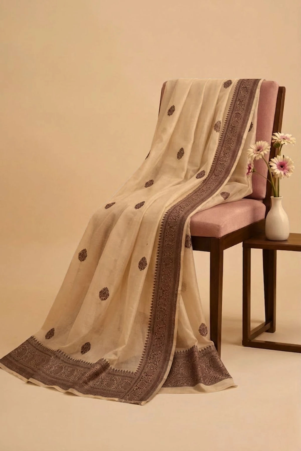 Honey Gold Modal Silk Handwoven Saree