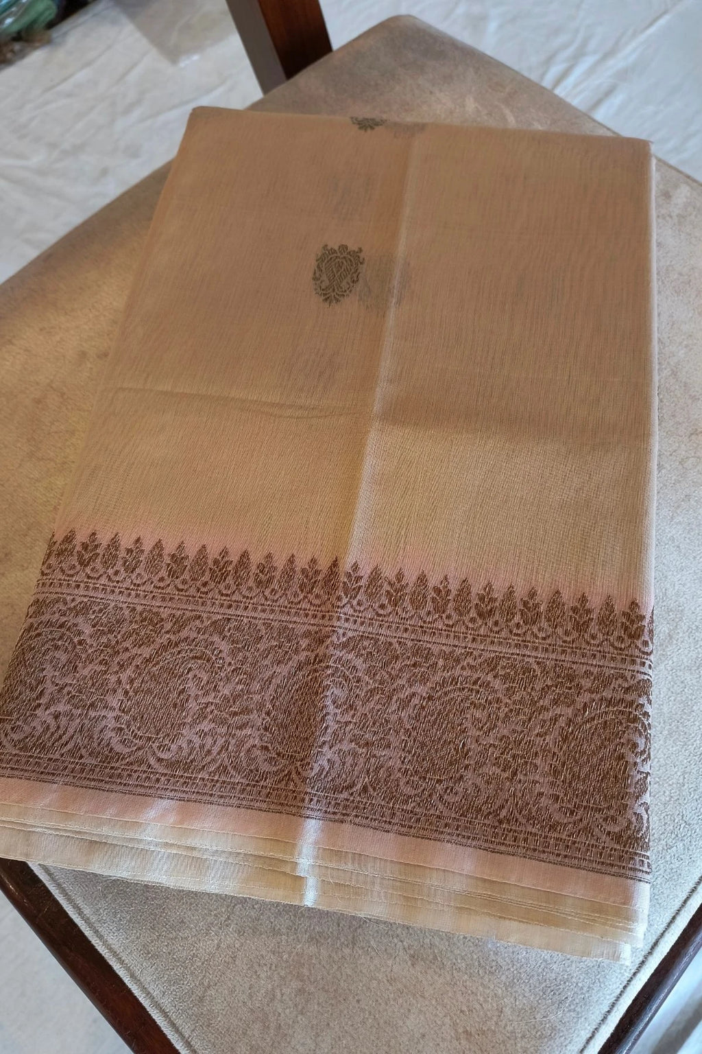 Honey Gold Modal Silk Handwoven Saree