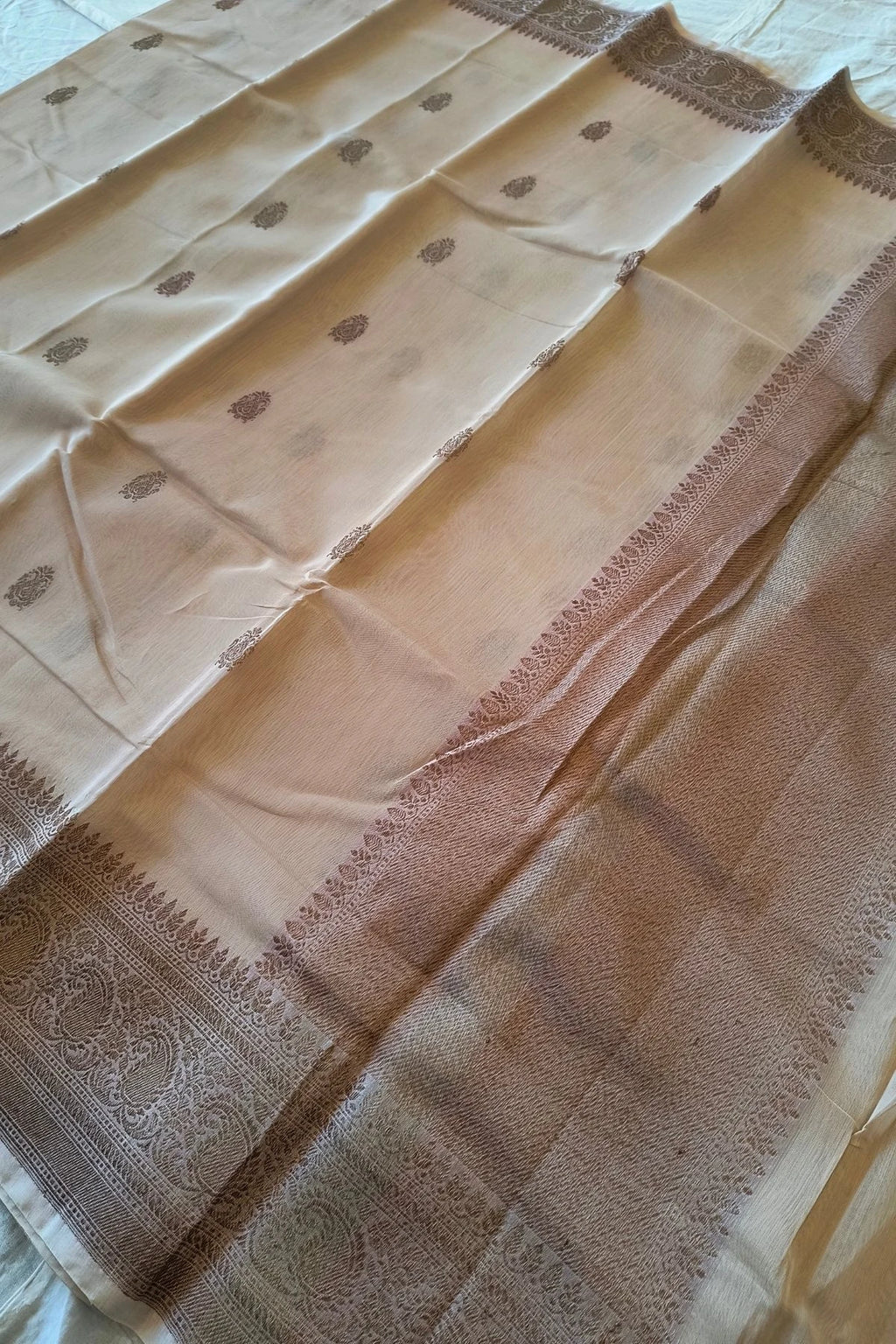 Honey Gold Modal Silk Handwoven Saree