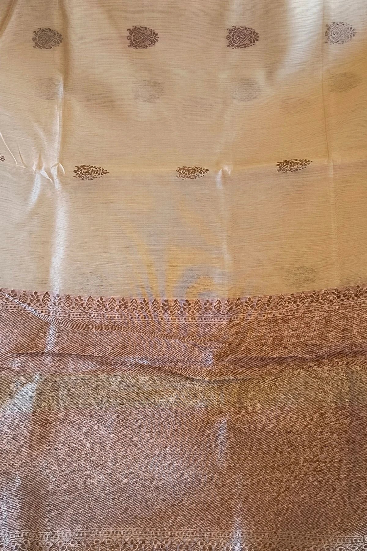 Honey Gold Modal Silk Handwoven Saree