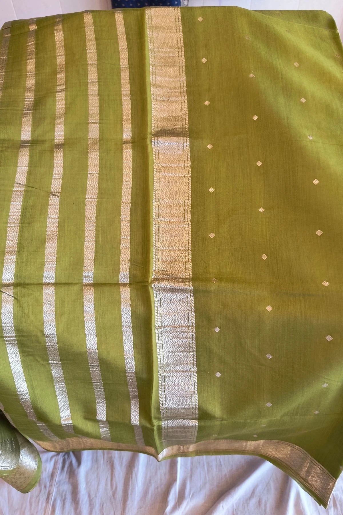 Mehendi Green Modal Silk Handwoven Saree