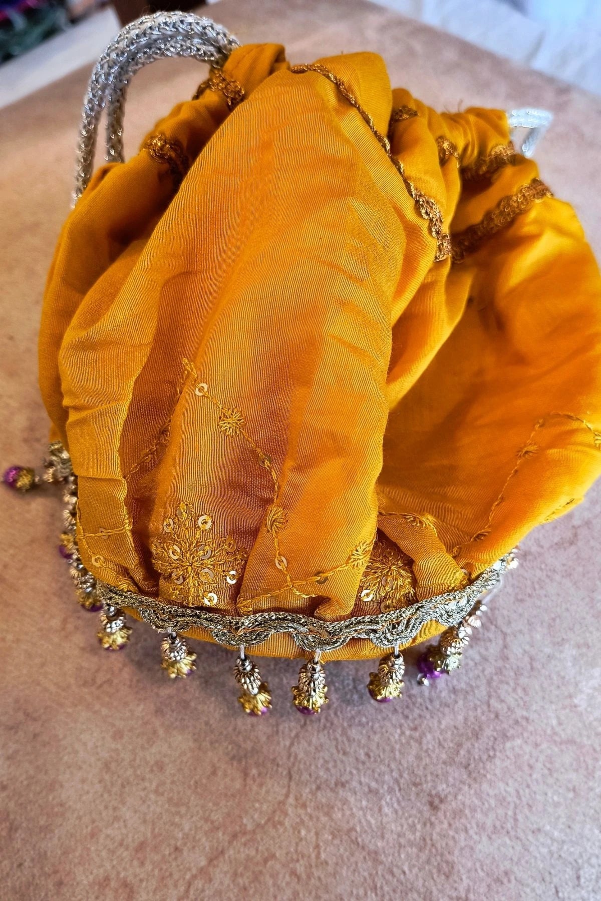 Mustard Gold Kora Silk Handwoven Saree