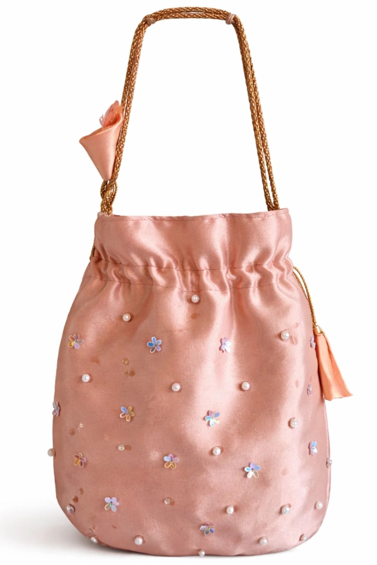 Peach Shimmer Potli Bag