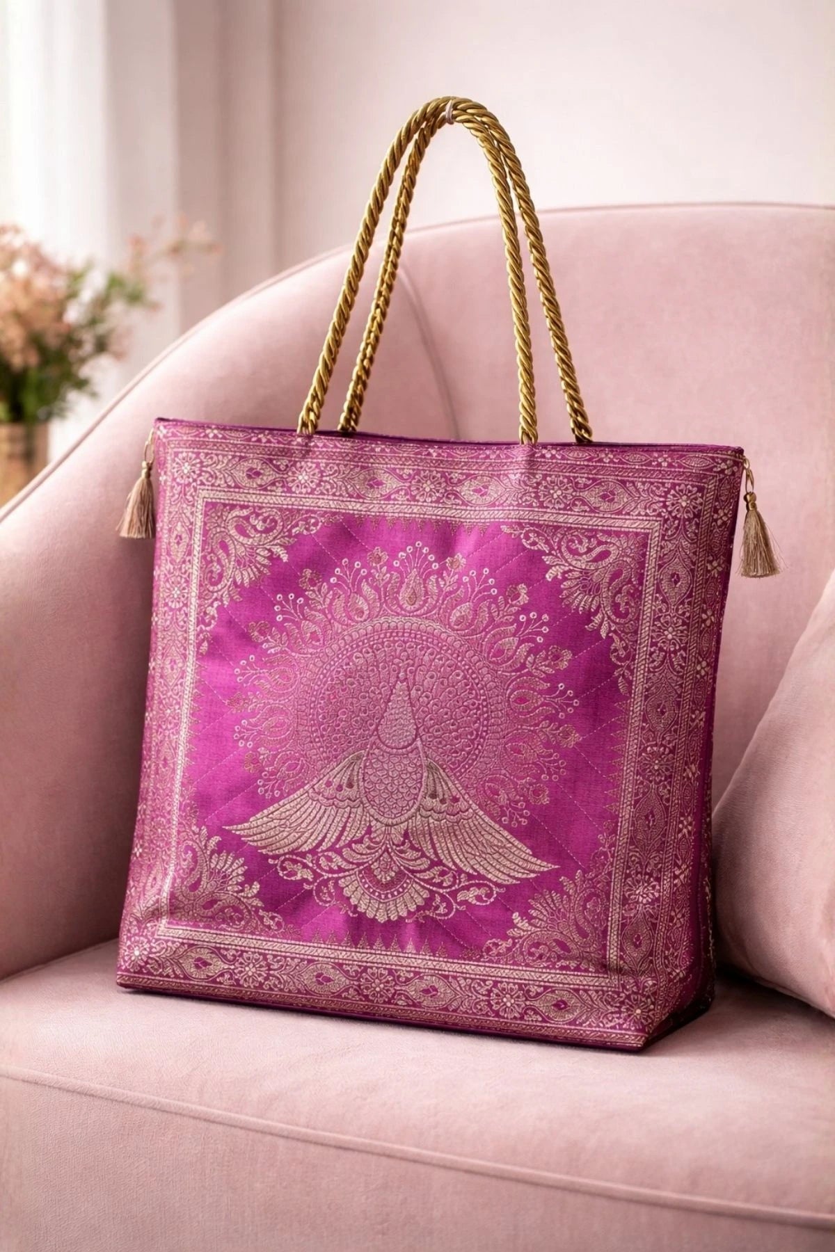Peacock Mandala Multipurpose Handmade Bag