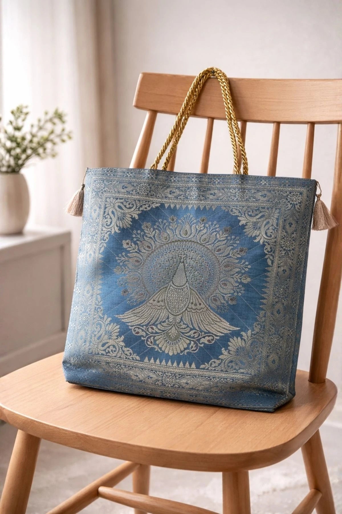 Peacock Mandala Multipurpose Handmade Bag