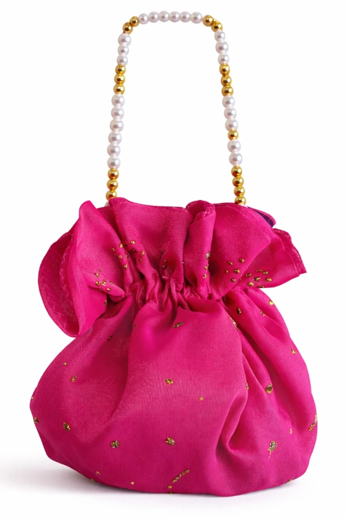 Rani Pink Shimmer Potli Bag