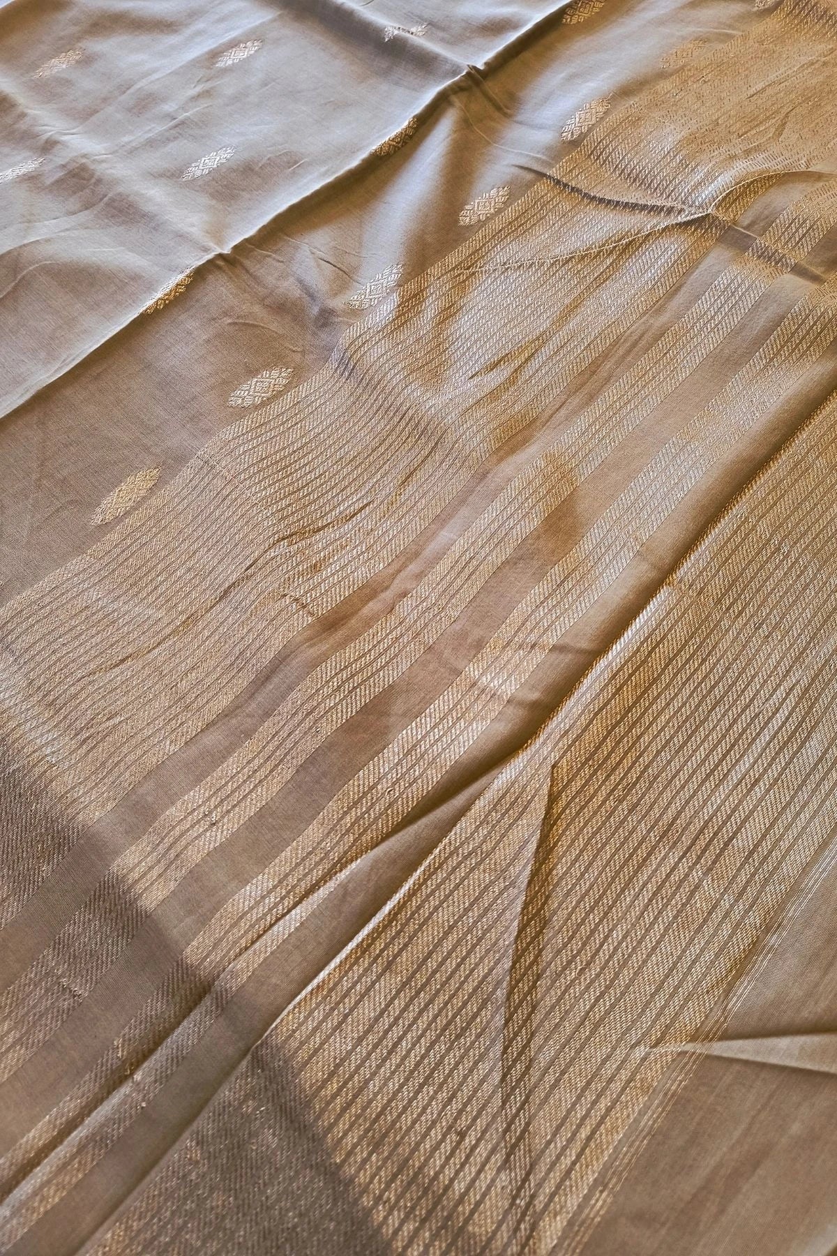 Rose Gold Modal Silk Handwoven Saree
