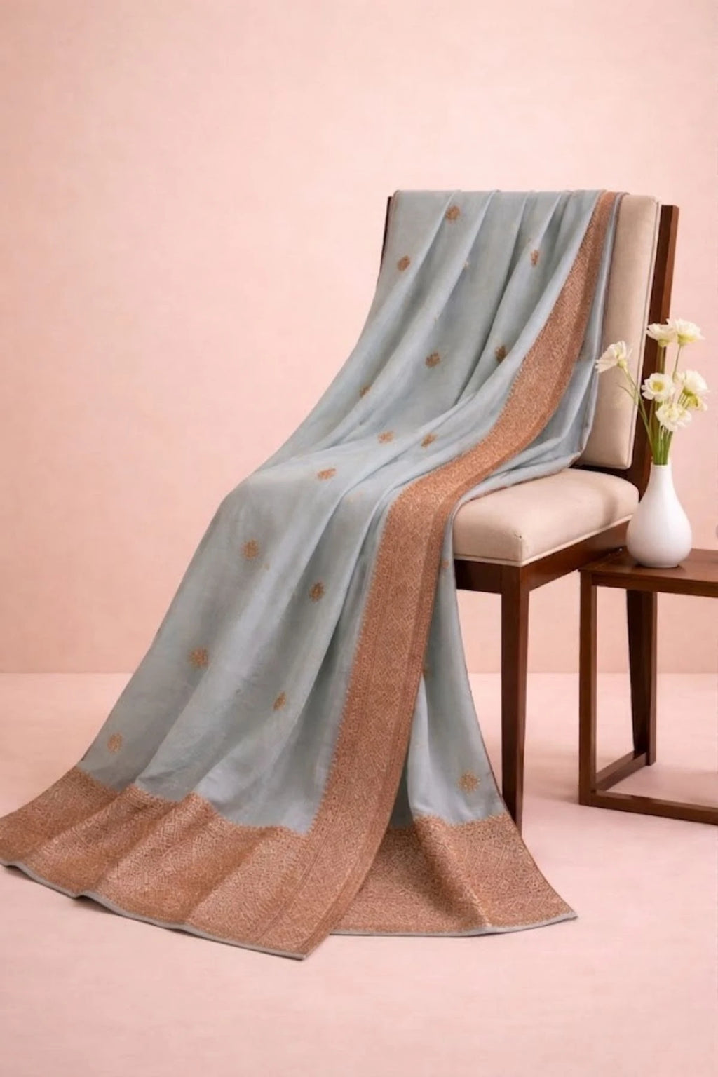 Sky Blue Modal Silk Handwoven Saree