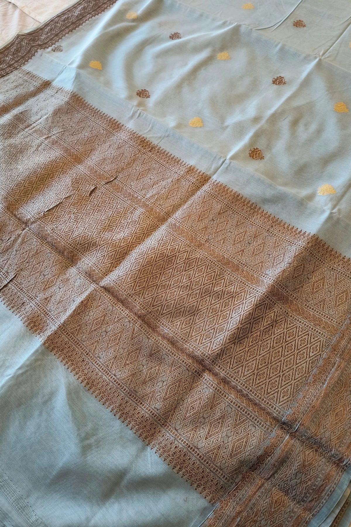 Sky Blue Modal Silk Handwoven Saree